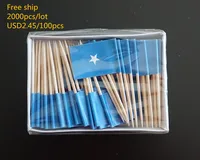 Somalia toothpick flags, Country flag, Cake toppers, total 2000pcs, 100pcs/bag, Free ship