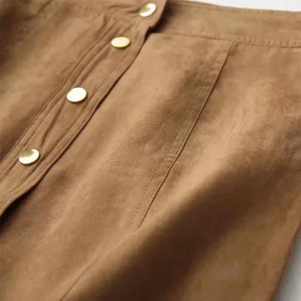 Женские юбки, s 2019Top, винтажная одежда, замша, кожа, для женщин, 90 s, Ретро стиль, короткая юбка, зимняя, высокая талия, повседневная, Jupe Femme