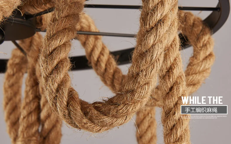 2020 New Modern hemp rope Pendant Lights Industrial Lamp XUYIMING | Освещение
