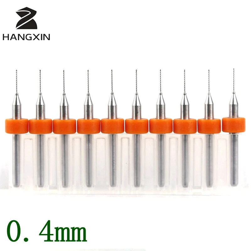 0.4mm 10pcs Печатной платы сверла 0,3-1,2 мм, карбид вольфрама Микро Мини электрическая дрель, 10 шт. деревообрабатывающий фрезерный станок с ЧПУ, инструменты, сверления стекла, фрезы для станка с ЧПУ - Цвет: 0.4mm 10pcs