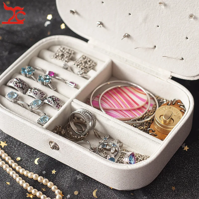 Шкатулка для ювелирных изделий в Корейском стиле кожаная многофункциональная |