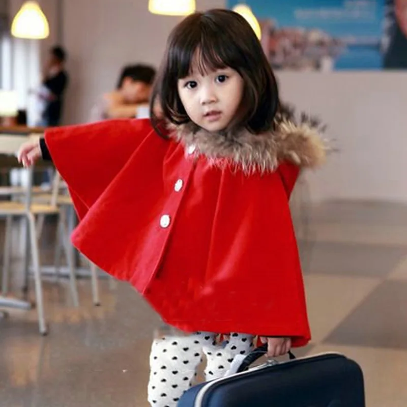 2016 новых девушек в Корейской зимой дети толстый шерстяной твид пальто цвета Плащ