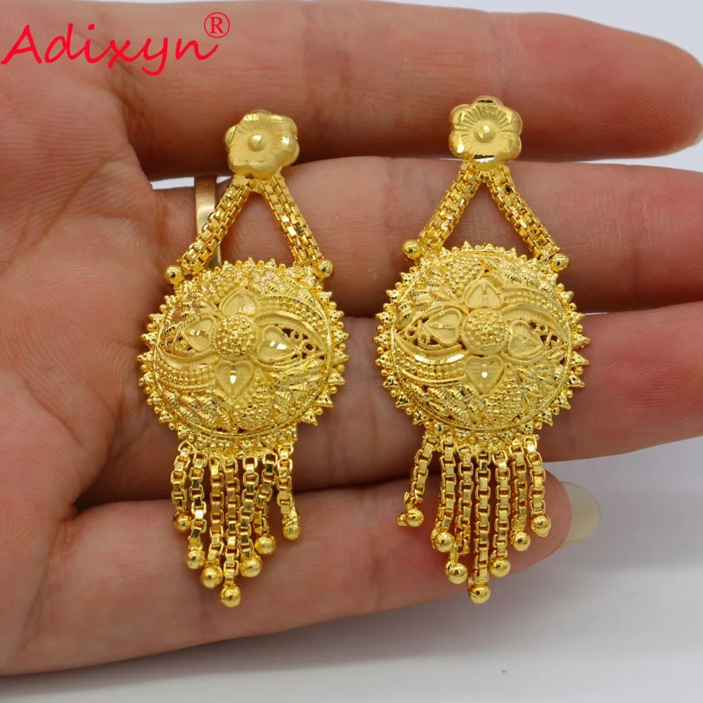 Серьги с кисточками Adixyn женские/женские золотые/медные серьги для