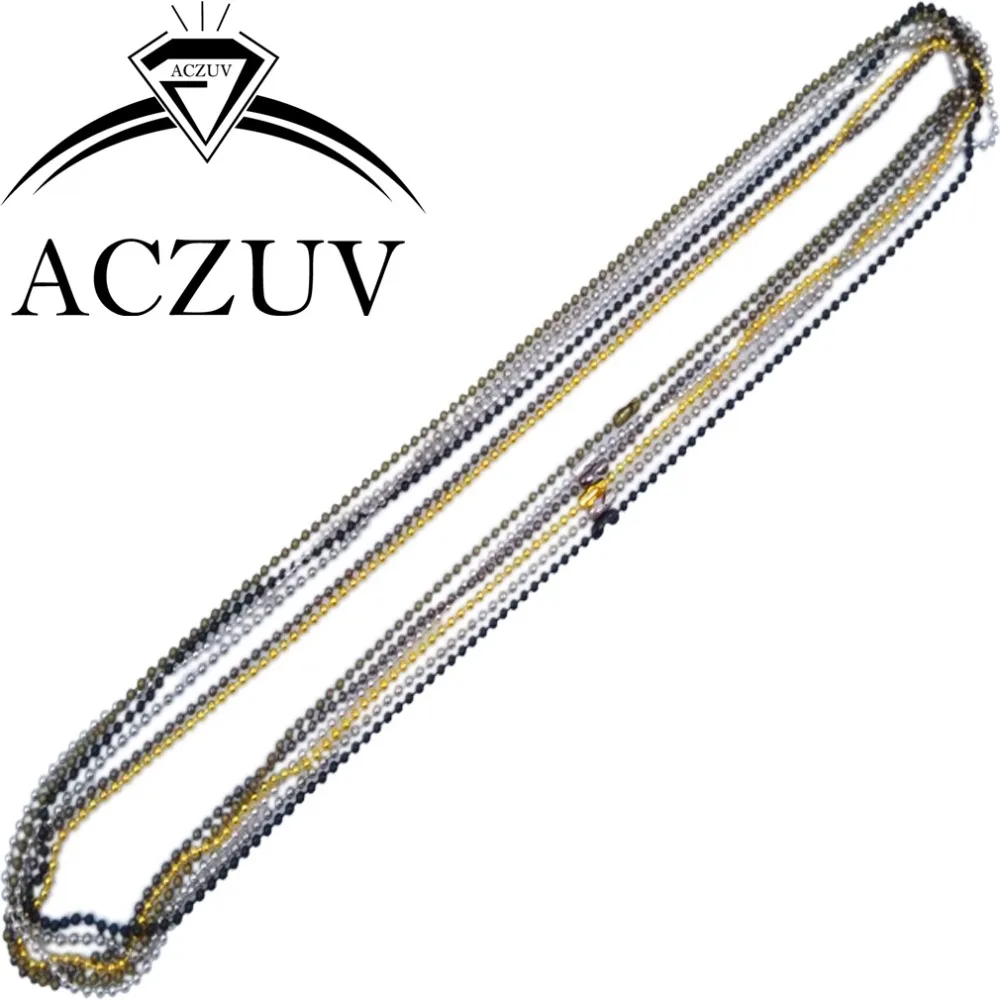 Цепочка для ожерелья серебристая/черная/бронзовая/родиевая/золотистая 1 2 мм