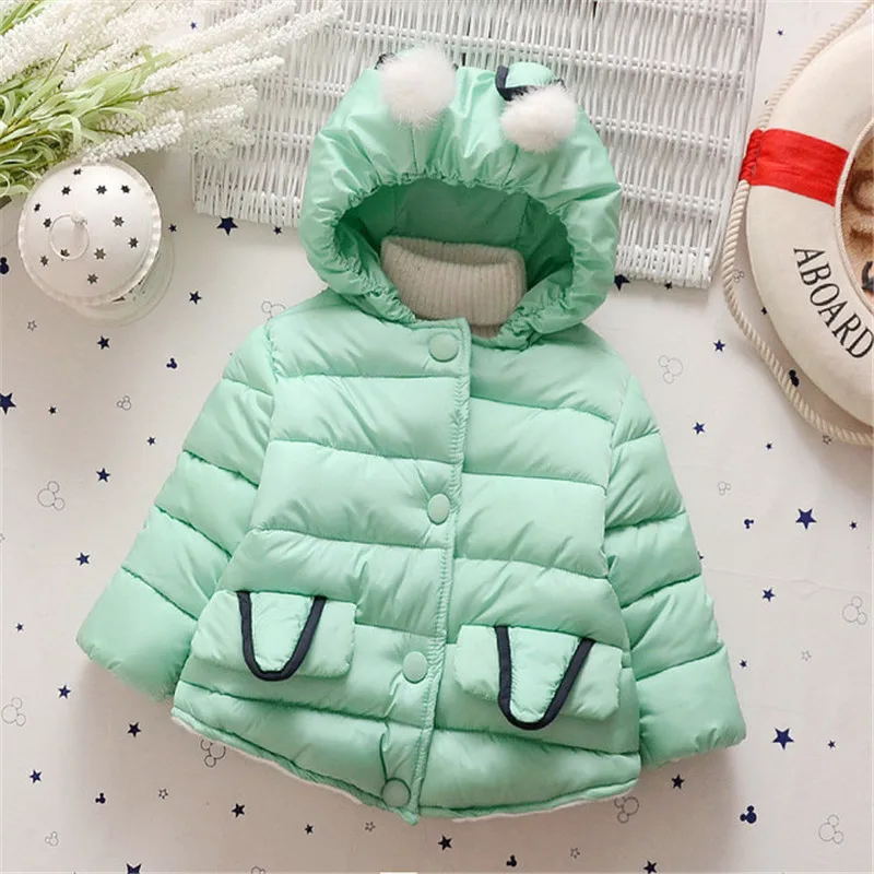 Зимняя теплая верхняя одежда для новорожденных девочек модные толстые пуховые