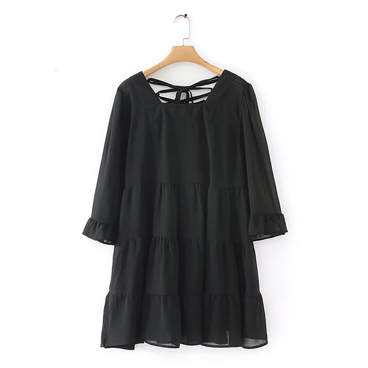 S46 Летние Повседневные платья больших размеров 2019 женская одежда Camis + шифоновое