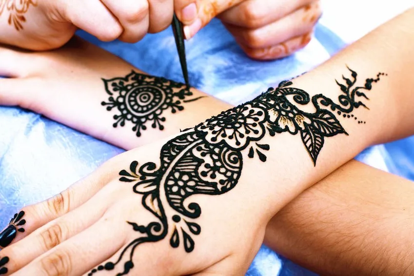Mehndi чистая индийская черная хна тату паста временная Водонепроницаемая