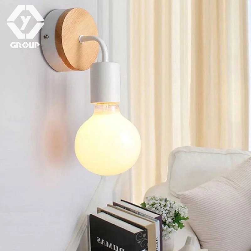 Oygroup современные светодиодные дерево бра железа из металла настенные