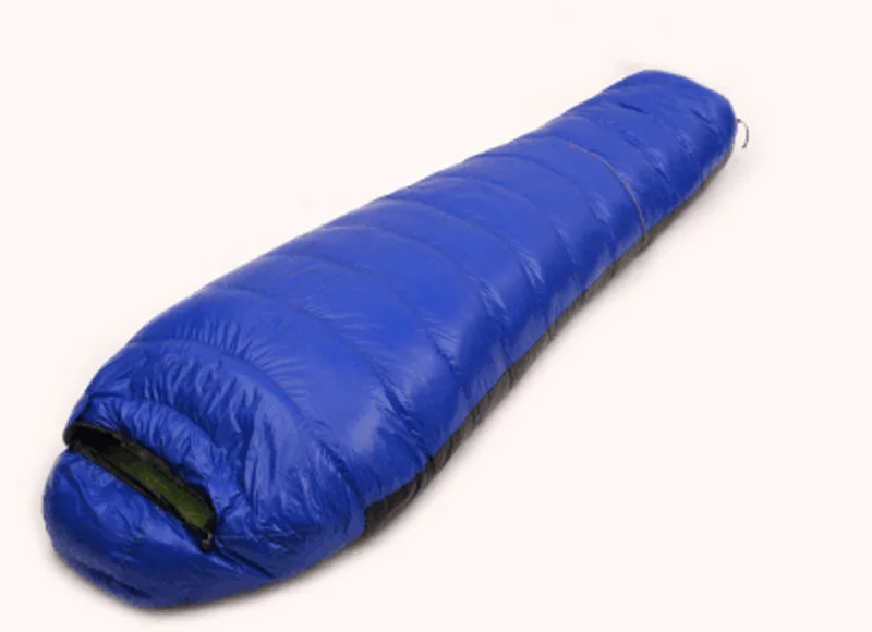 blue 1200g LMR 1200 г/1500 г/1800 г/2000 г, спальный мешок на гусином пуху, уличный сверхлегкий спальный мешок для альпинизма, кемпинга, наполняющий мумийский стиль - Цвет: blue 1200g