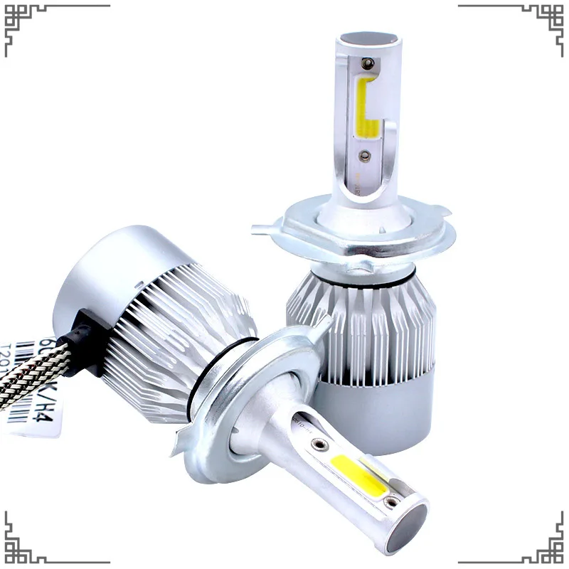2pcs All In One C6 Car Led Headlight H1 H3 H7 H11 H4 H13 9004 HB3 9006 9007 880 72w 7600lm Per Pair 6000K LED Bulbs Headlamp | Автомобили