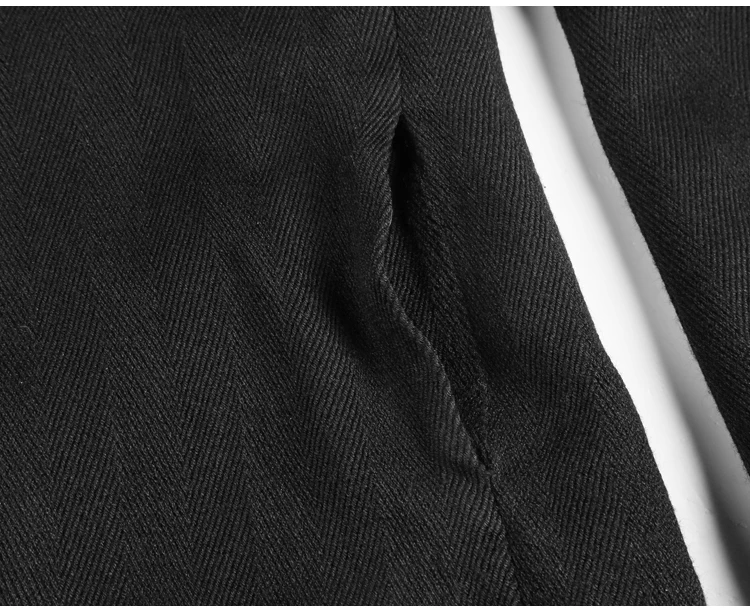 New Spring Retro Black Fur-trimmed Casual Slim Black European Style Suit for Men Stand Collar Men Suit Blazer Brand F8288