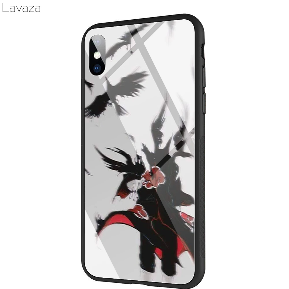 Чехол Lavaza Naruto Itachi Uchiha из закаленного стекла TPU для iPhone XS MAX XR X 8 7 6 6S Plus