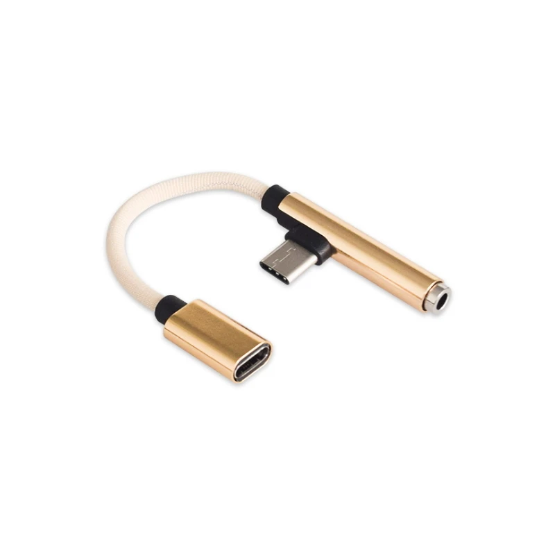 Многофункциональный USB C AUX кабель для подключения наушников type-C до 3,5 мм адаптер аудиоконвертер 2 в 1 кабель для быстрой зарядки