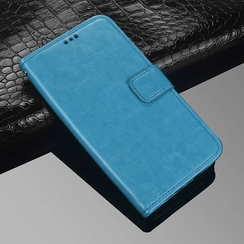 sky blue Чехол-кошелек для Oukitel K6000 Plus, флип-чехол из кожи и высококлассного поликарбоната, чехол для Oukitel K6000 Plus, чехол 5,", Чехол в деловом стиле, сумка - Цвет: sky blue