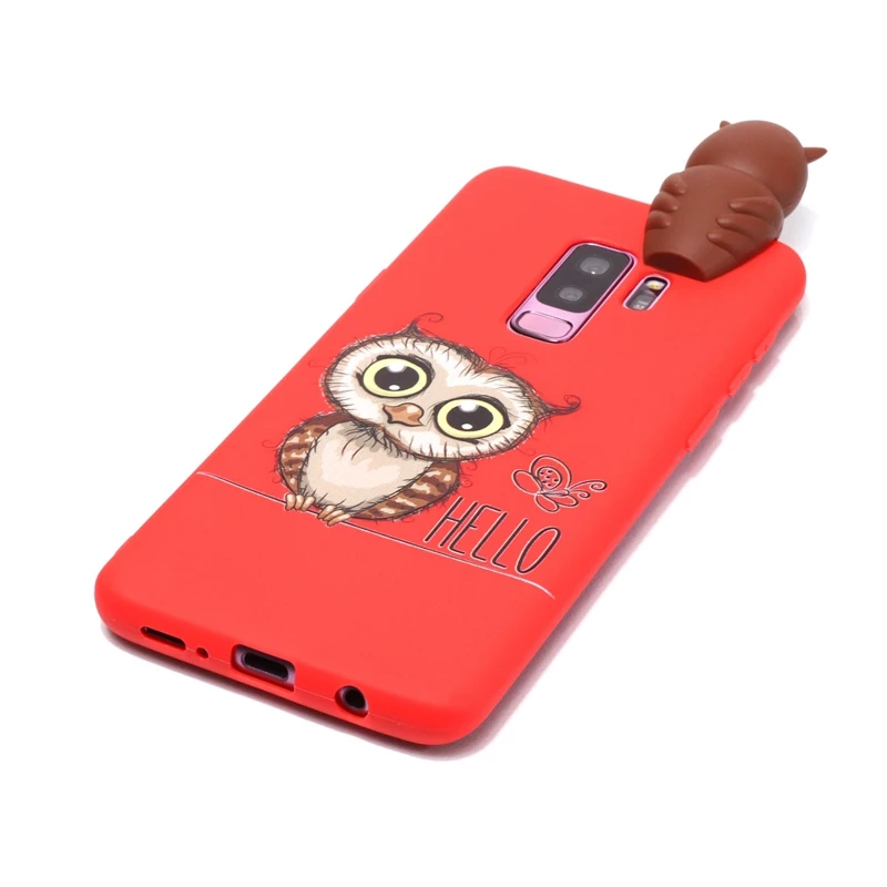 For Coque Samsung Galaxy S9 Case 3D Cartoon Toy Owl Panda Unicorn Cat Soft Silicon Back Cover |