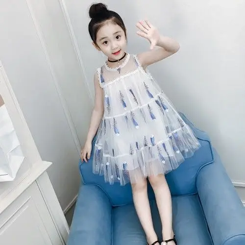 new baby girl clothing lace hollow girls dresses fit for height 100cm-150cm princess A-line summer full dress | Детская одежда и