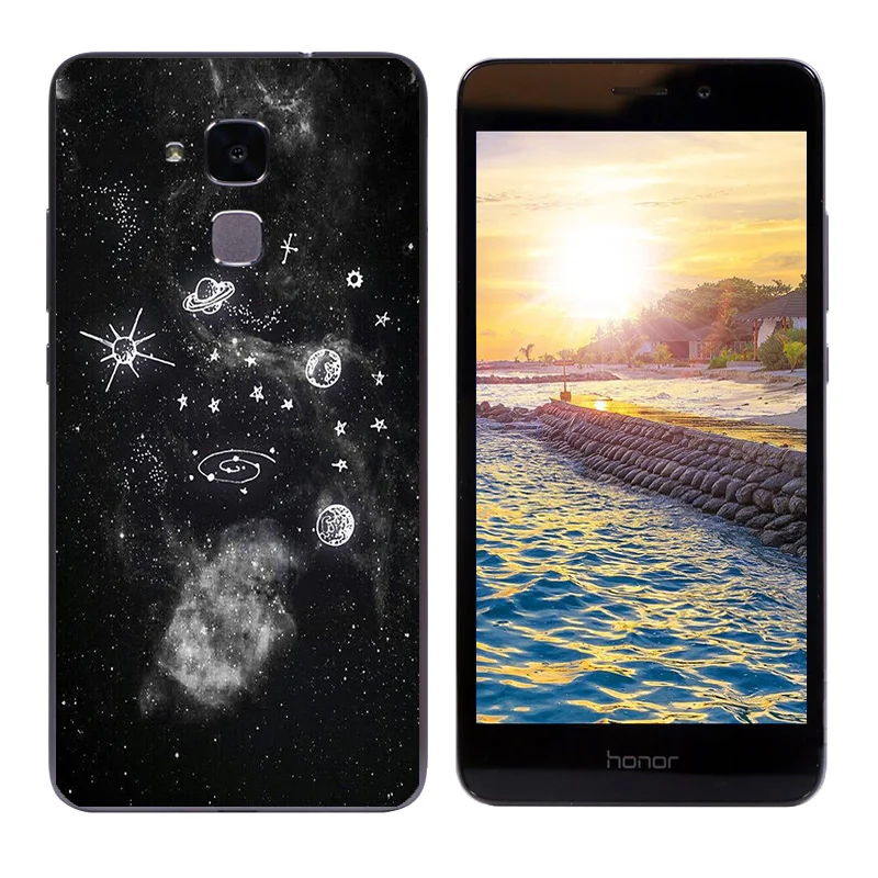 Мягкий силиконовый чехол для Huawei Honor 5C/7 Lite/GT3 5 2 &quotс принтом&quot волны &quotдля C |