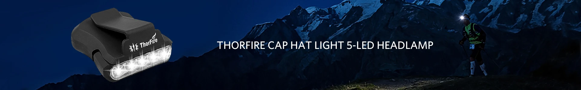 ThorFire 5LED фары Кепки светильник поворотный зажим-на шапке светильник руки супер яркая фара Фонари Отдых на природе, для катания на велосипеде, для рыбалки