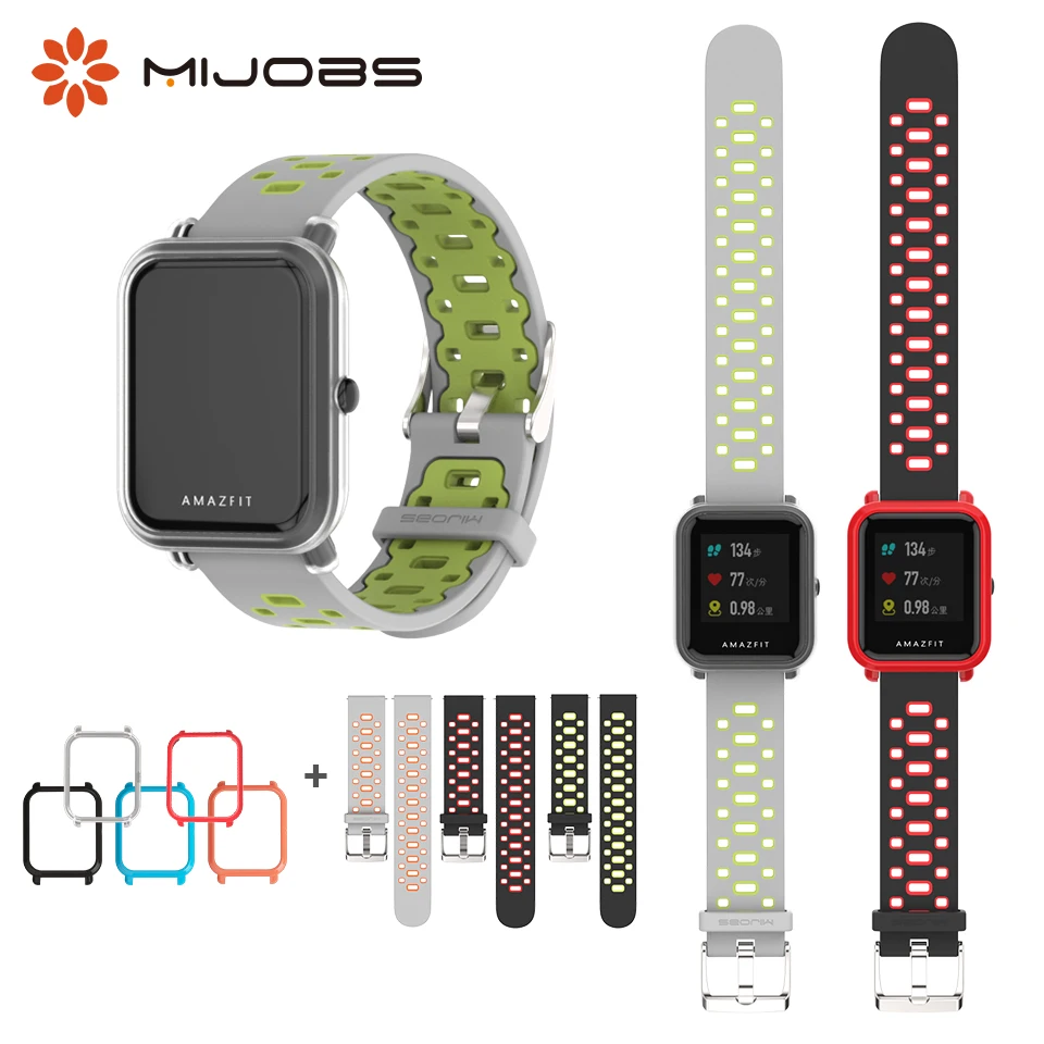 20 мм силиконовый ремешок для часов Xiaomi Huami Amazfit GTR Bip BIT спортивные умные часы