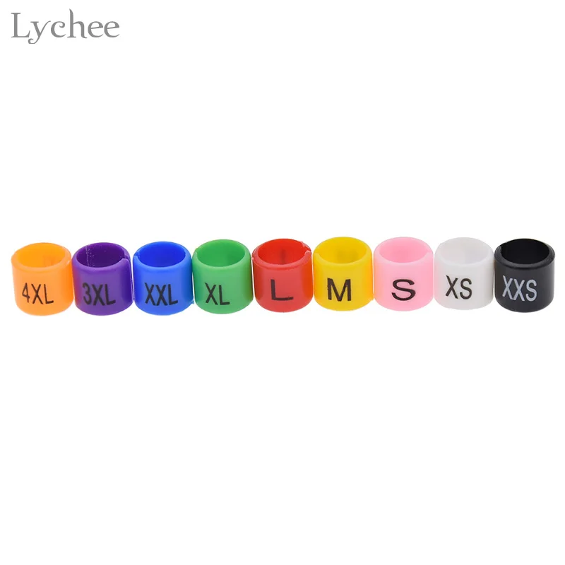 Lychee 100 шт цветные пластиковые размеры маркер вешалка размер одежды Маркеры