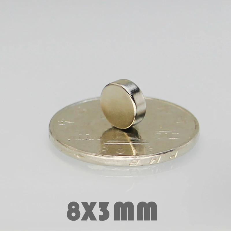 Фото 50/100 шт 8x3 мм Неодимовый Магнит Сильные круглые магниты N35 диск 8*3 поисковый магнит 50/100 шт 8x3 мм Неодимовый Магнит Сильные круглые магниты N35 диск 8*3 поисковый магнит