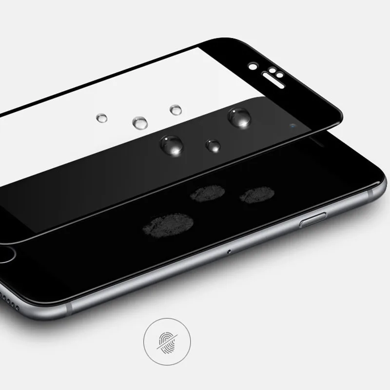 3D для iPhone 7 8 6 углеродное волокно цветное полное покрытие закаленное стекло Plus