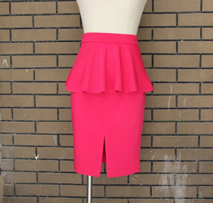 Женская юбка с оборками и разрезом завышенной талией|slit pencil skirt|skirt ladiesfashion skirt |