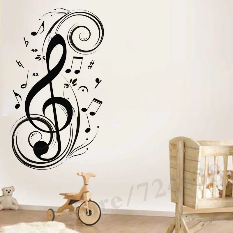 DIY Musical Note Home Decor Music Wall Sticker Removable Vinyl Decal Babys Room Decoration |