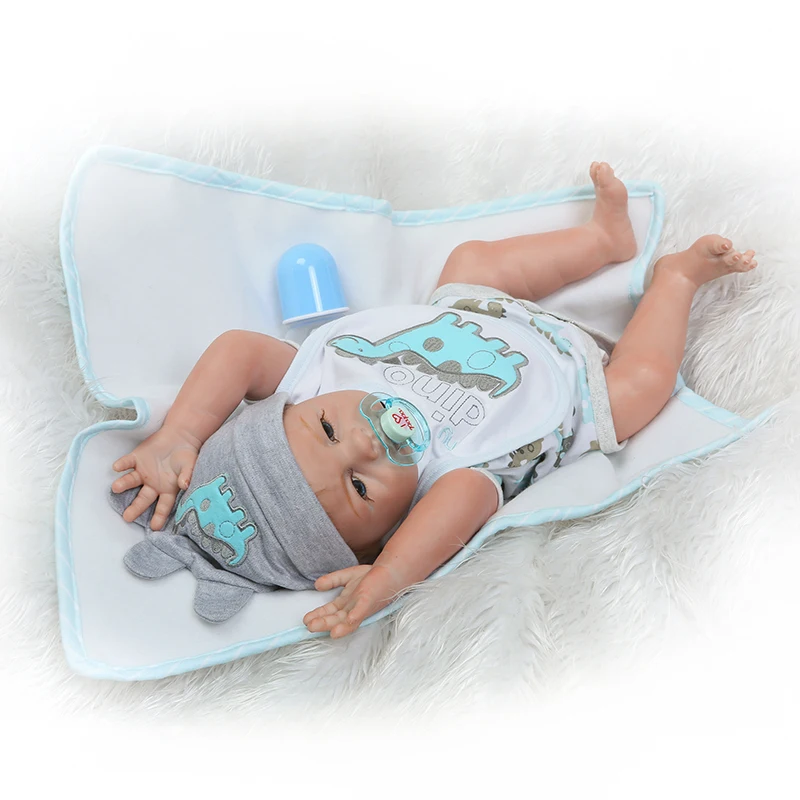 NPK 50 см Reborn Baby Doll цельное Силиконовое моделирование детских кукол ручная работа