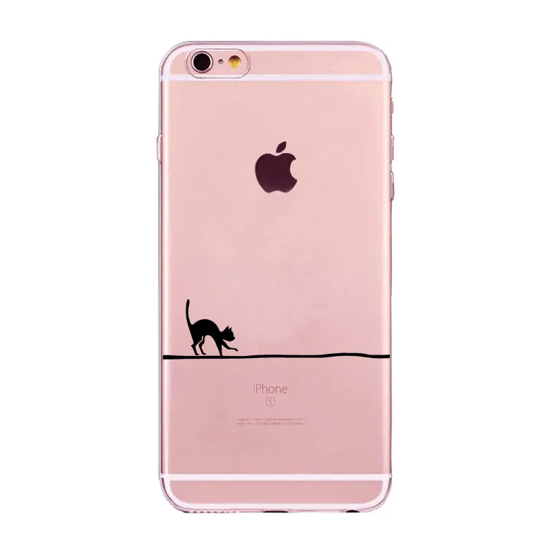 Чехол с милым котом для Apple iPhone 6, 6s, 7 Plus, 6s Plus, 6 Plus, 4, 4S, 5, 5S, SE, прозрачный мягкий силиконовый чехол для мобильного телефона, чехол s - Цвет: 282
