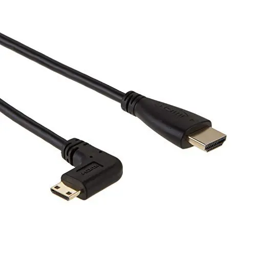 Mini HDMI в спиральный 90 градусов прямоугольный мини штекер конвертер кабель