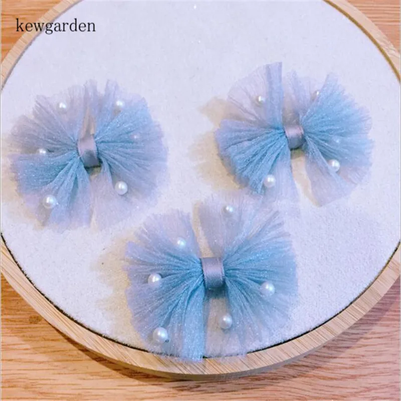 Kewgarden заклепки жемчужный марлевый бант ручной работы материал для маленьких