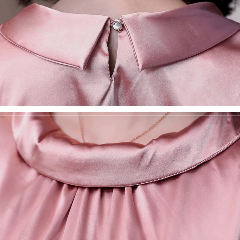 Женские офисные топы и блузки 2018 Мода Осень Элегантный атласная блузка Для