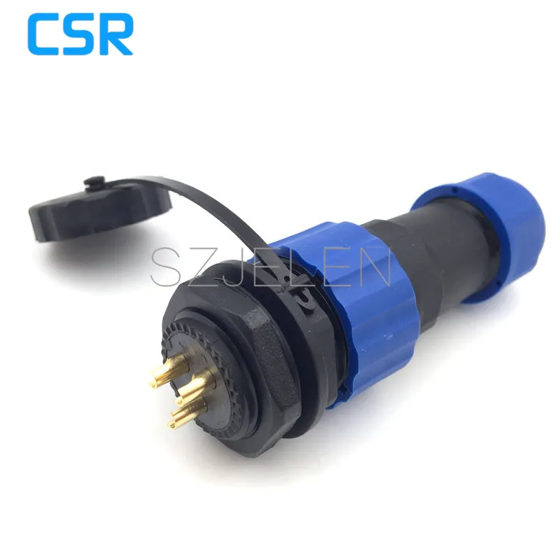 SD20TP ZM водонепроницаемый 3pin штекер (гнездо) и гнездо (штекер) IP68 25A нейлоновый