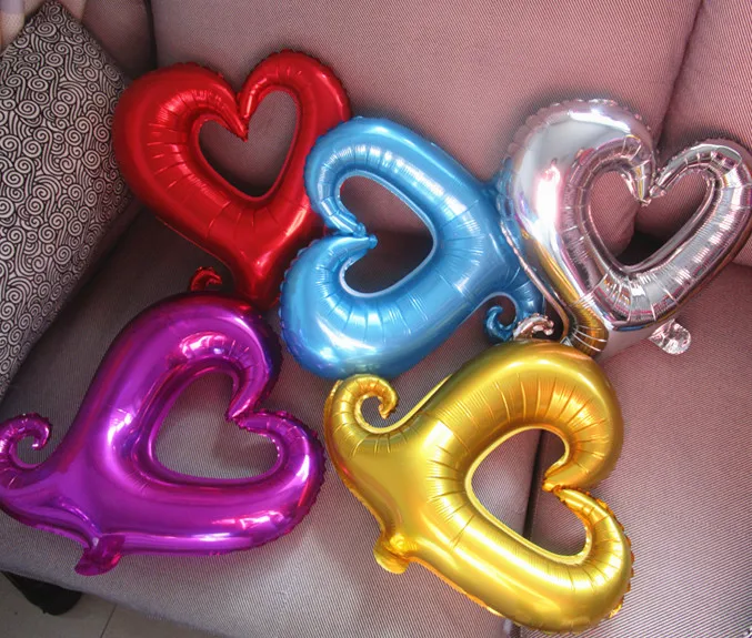 5PCS/pack hollowed-out Heart shaped Balloon Foil balloons balloon Rose Gold decoration Valentine's day wedding | Дом и сад