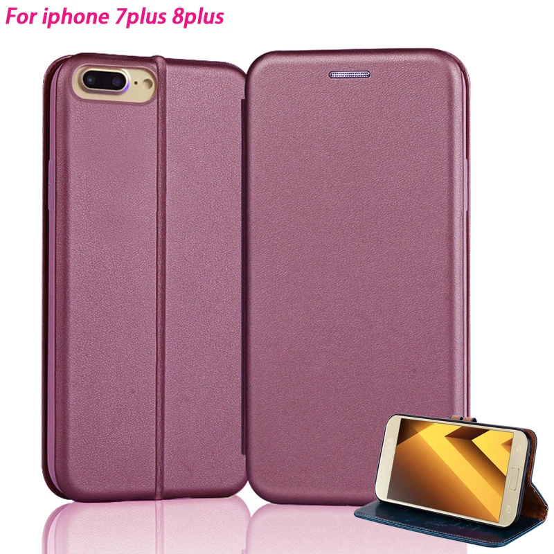 YonLinTan кожаный чехол i для Apple iphone 7 8 plus 5 &quotфлип телефона с откидной крышкой