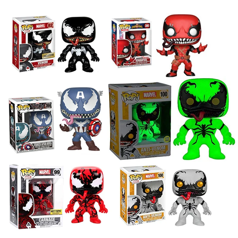 Funko POP Venom US капитан и Веном веномпул Карнаж Фильм Виниловые Фигурки игрушки