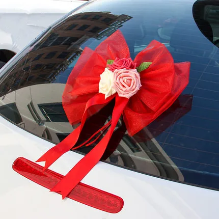 Лента из тесьмы с бантом PE цветы свадебная Автомобильная дверь Декоративная