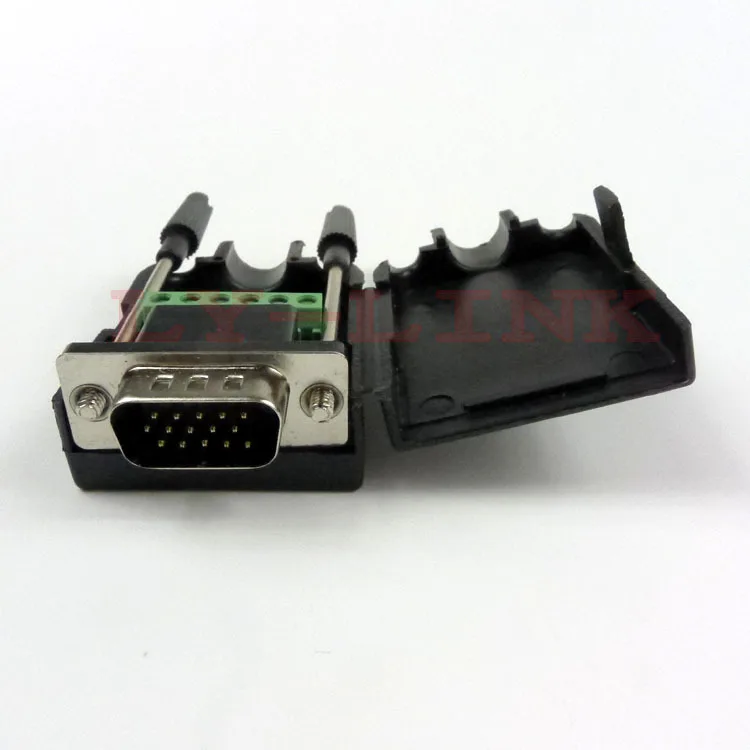 3 + 2 штекера VGA боковые винтовые разъемы для поддержки кабеля DIY|vga cable screws|connector
