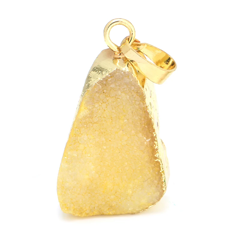 Новинка! Подвеска из натуральной друзы с золотым покрытием Очаровательные