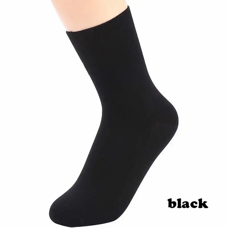 black Fcare 10 шт. = 5 пар, осенние и зимние мужские носки, носки для диабетиков, хлопок, 39-43, европейский размер, бизнес Размер - Цвет: black