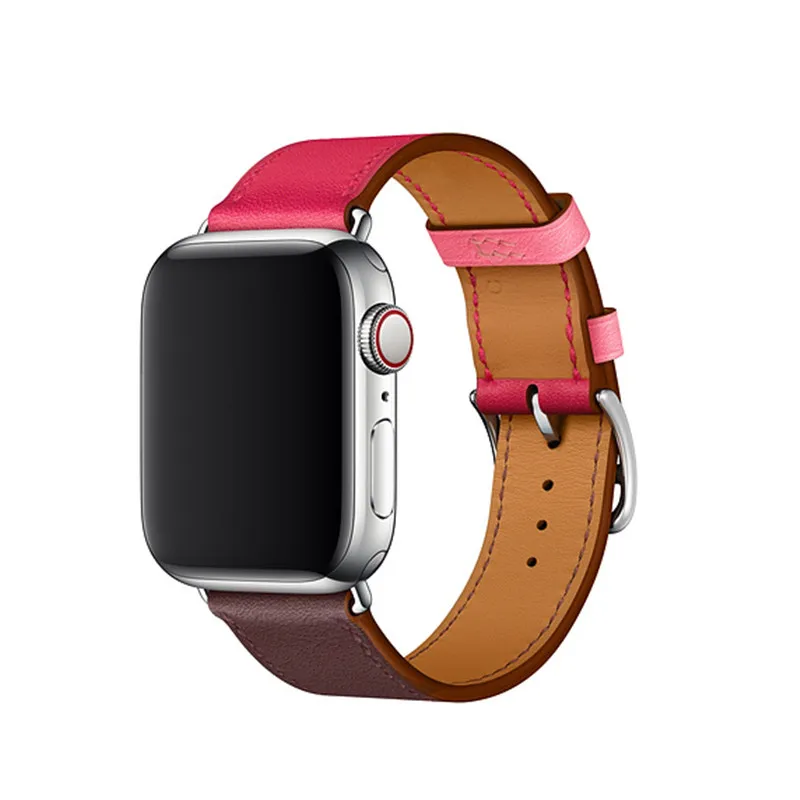 Ремешок из натуральной кожи для Apple Watch Series 5 4 3 2 1 44 мм 40 42 38 мм|Ремешки часов| |