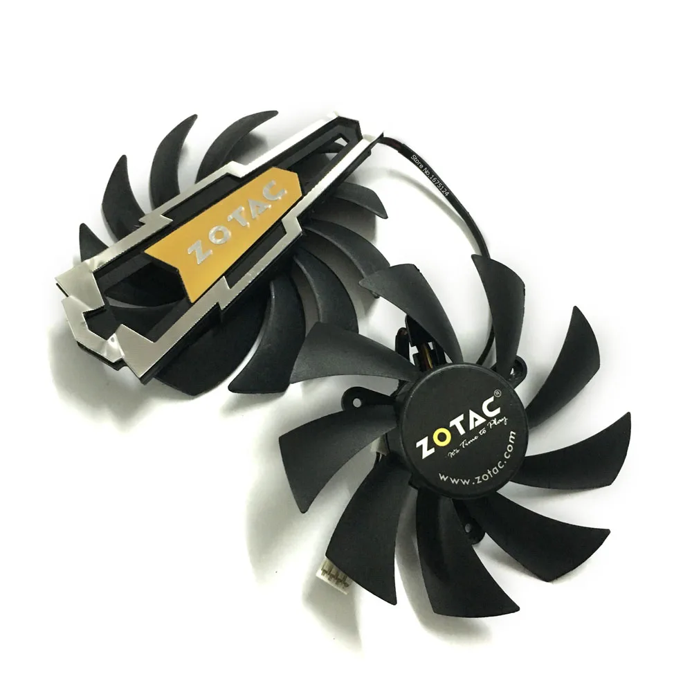 2 шт./лот вентилятора видеокарты 4Pin gtx660/660ti/670 VGA GPU кулер вентиляторы для ZOTAC GTX660