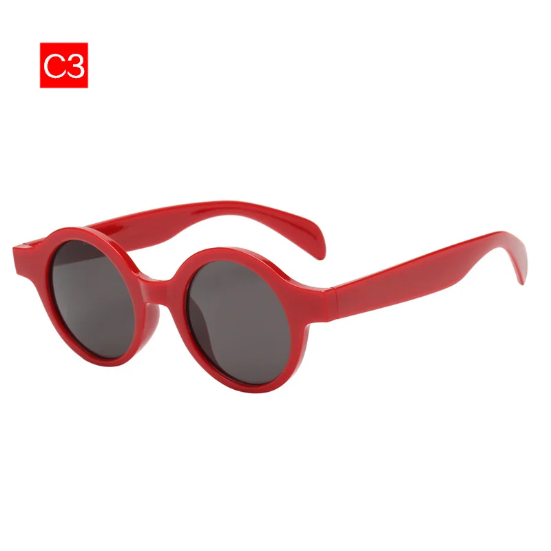 C3 Red Калейдоскоп очки ретро маленькие круглые очки Для женщин Для мужчин модные Винтаж Марка солнцезащитные очки черный Белый Цвет Леопард Красный UV400 - Цвет линз: C3 Red