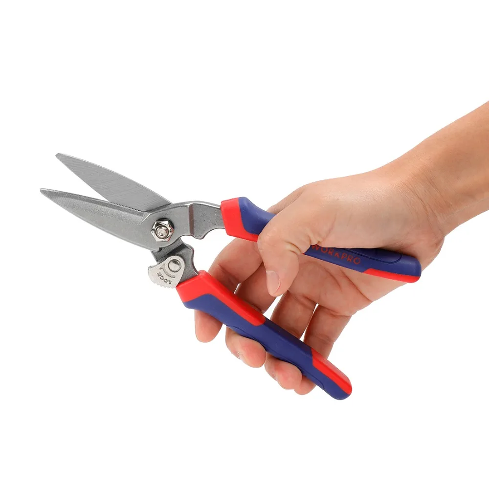 WORKPRO нож и ножницы набор Электрический складной с лезвиями многоцелевые кованые