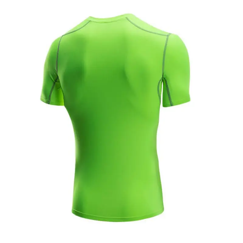 2018 компрессионная рубашка для бега мужские плотные топы из полиэстера