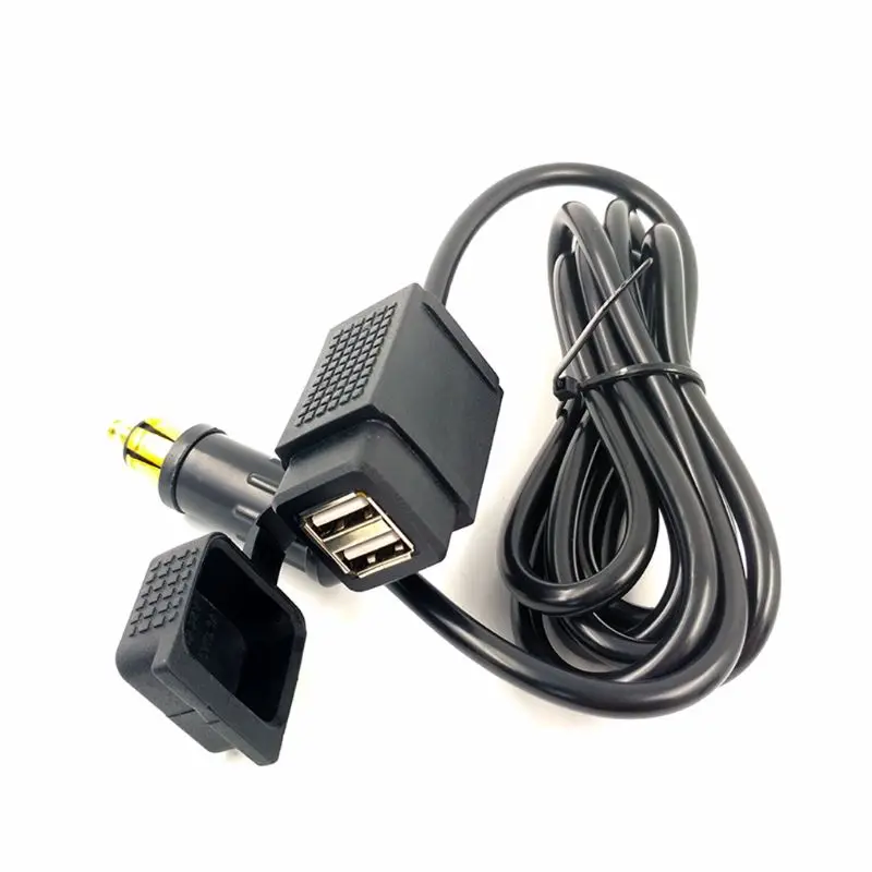 Водонепроницаемая розетка DIN Hella для мотоцикла 12 24 В с двумя USB разъемами 2 1 а