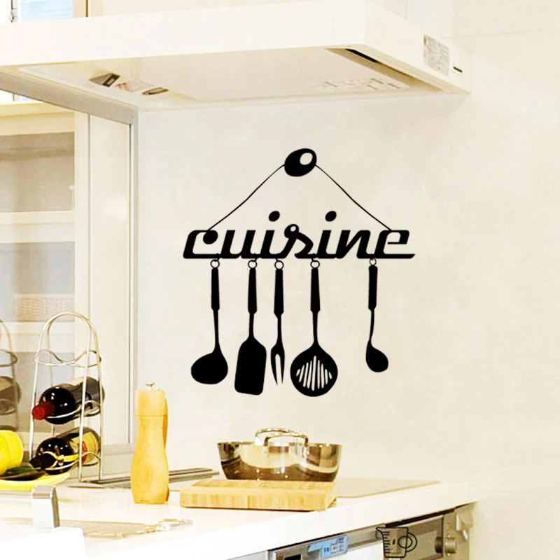 Hot restaurant kitchen utensils home decoration removable wall stickers waterproof wallpaper JG1054 | Дом и сад