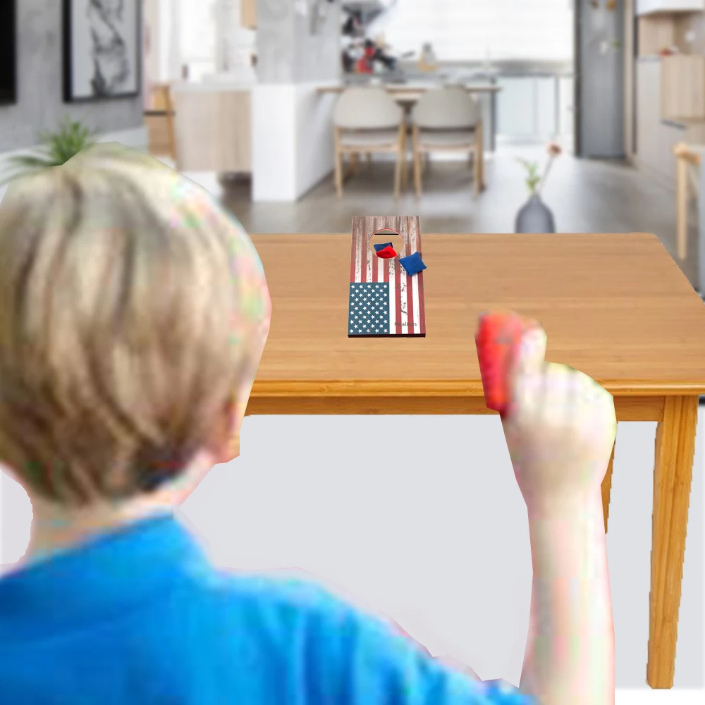 Mealivos США настольный мини Cornhole игра 2 в 1 сумка & одевание колец шт./компл.|Другие