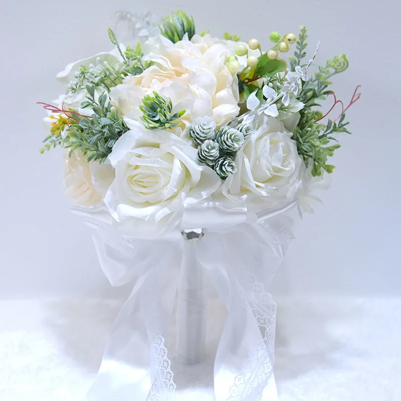 Фото Букет с синими цветами свадебный букет белые свадебные цветы - купить
